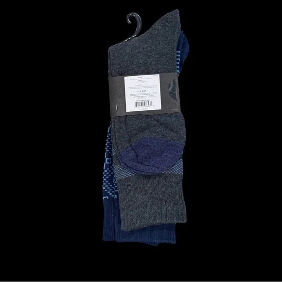 Frye men’s crew socks 2 pairs Blue Gray - Picture 3 of 3